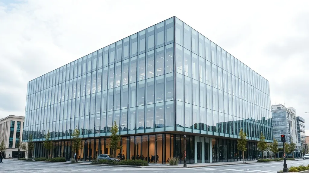 Architecture in Lodz, Poland, modern sustainable building wi